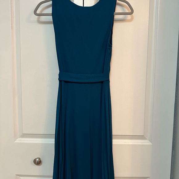 BAILEY44 PETITE Teal mini sleeveless wrap dress - Picture 4 of 5